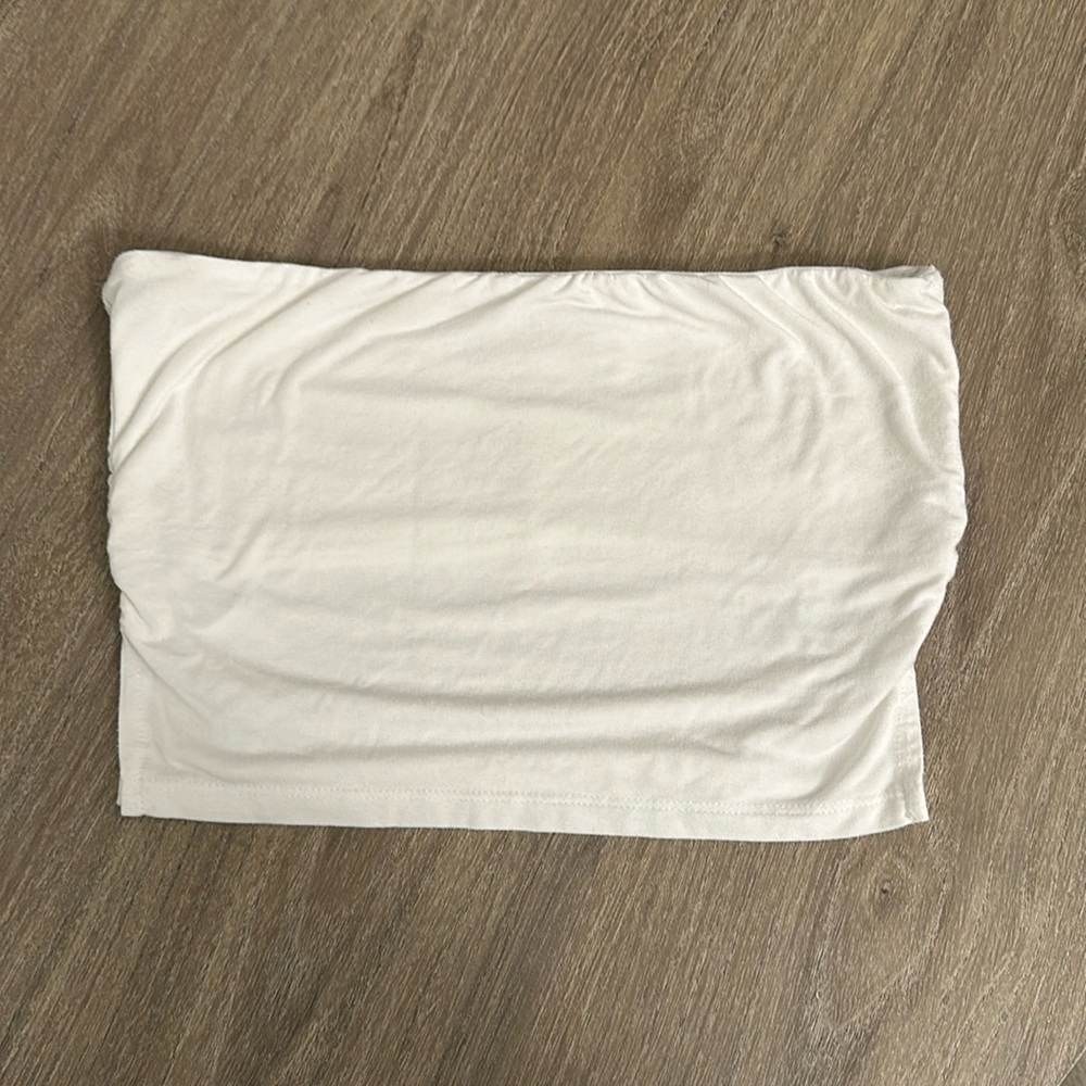 White Fox boutique Crop Tube Top White